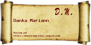 Danka Mariann névjegykártya